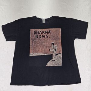 Vintage 90s Gildan Black Dharma Bums Graphic Shirt Mens Large Original Retro Tee